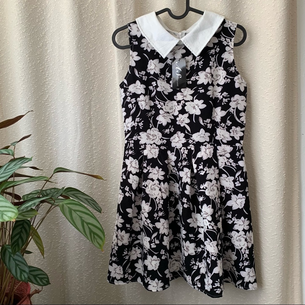 NWT Black Floral Dress